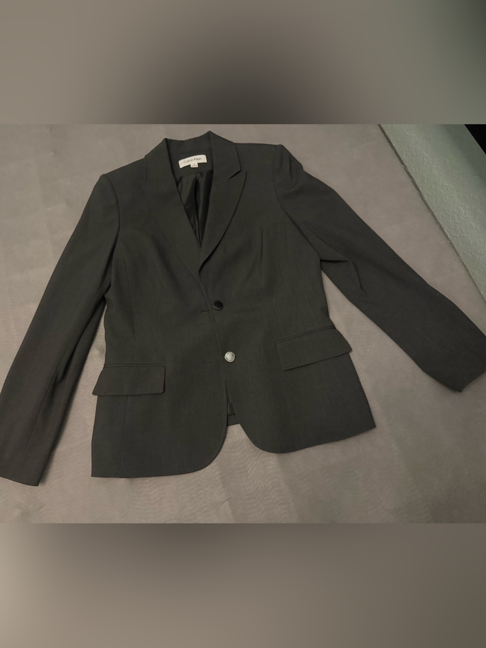 Calvin Klein charcoal gray Women's Blazer Sz 10